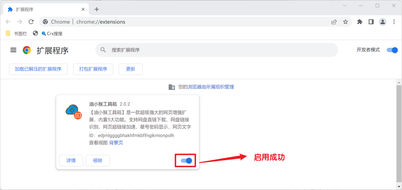 重启Chrome浏览器开启插件